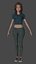 Cartoon Woman Ayse Low-poly Modelo 3D listo para el juego