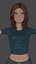 Cartoon Woman Ayse Low-poly Modelo 3D listo para el juego