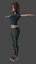 Cartoon Woman Ayse Low-poly Modelo 3D listo para el juego