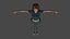 Cartoon Woman Ayse Low-poly Modelo 3D listo para el juego