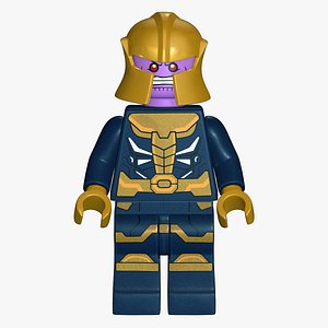 3D Lego Figure Thanos Cinematic Character