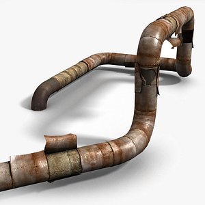 pipe rusty rust 3d model