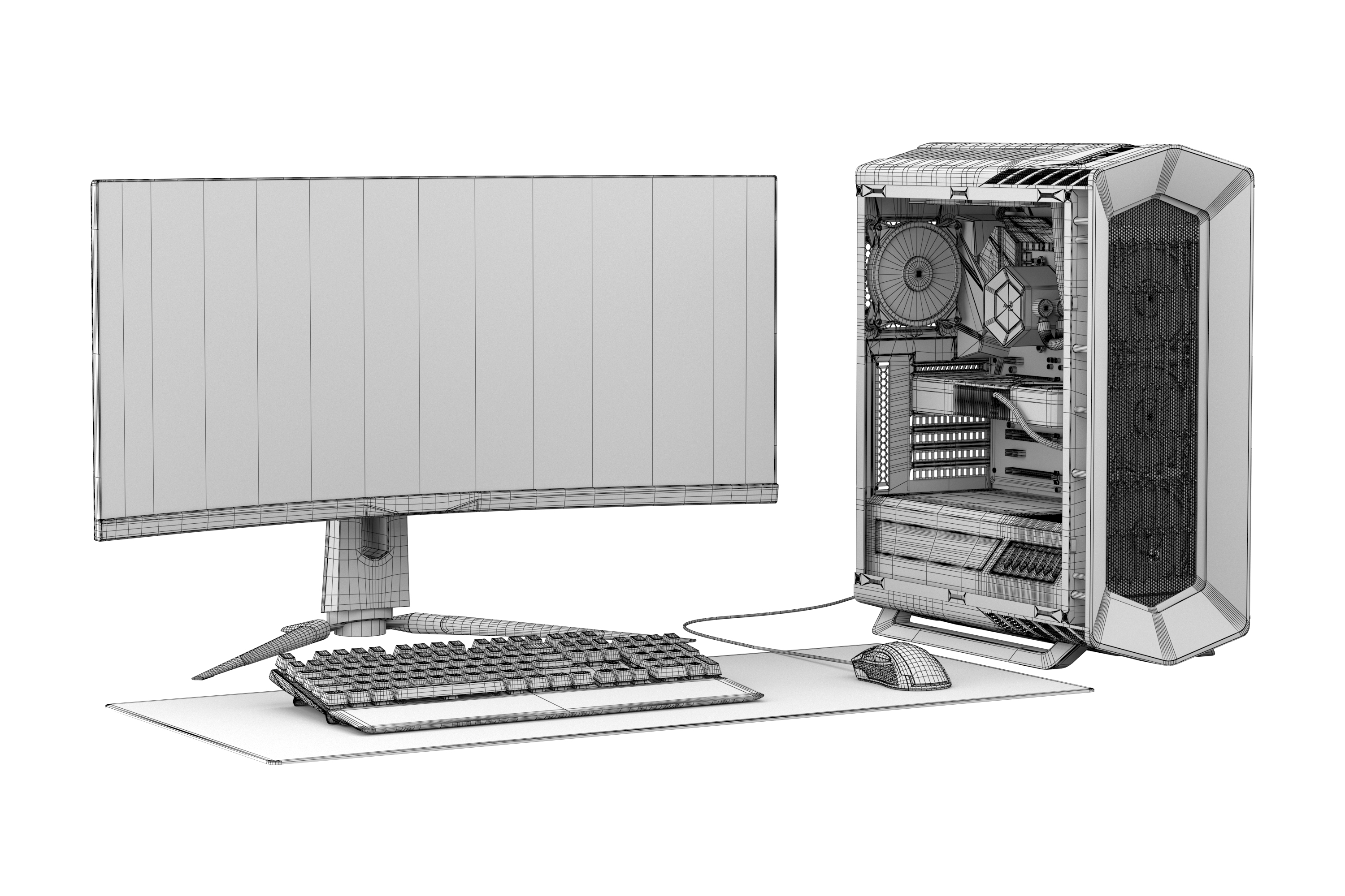 PC Gamer Set 2 3D model - TurboSquid 1782904