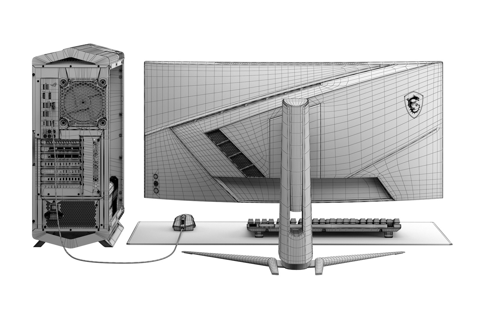 PC Gamer Set 2 3D model - TurboSquid 1782904