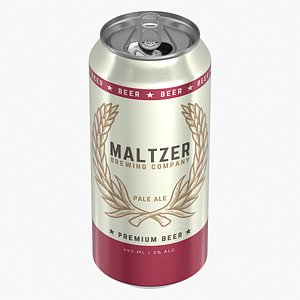 Open Standard Beer Can 440ml 3D model
