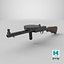 Pistolet maszynowy Degtyaryov PPD-30 Low-poly PBR