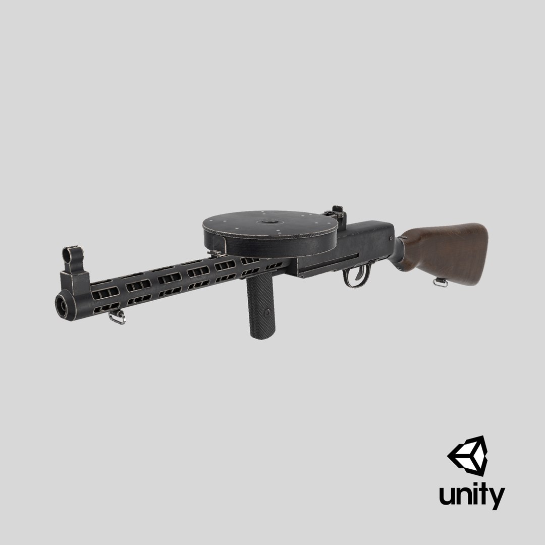 3D Degtyaryov PPD-30 Submachine Gun Low-poly PBR model https://p.turbosquid.com/ts-thumb/LR/QcJxgV/2K/stemcell_unity_render/png/1715821046/1920x1080/fit_q87/3eae449c92b9c94d339e1a366d93a83f9aefd870/stemcell_unity_render.jpg