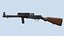 Pistolet maszynowy Degtyaryov PPD-30 Low-poly PBR