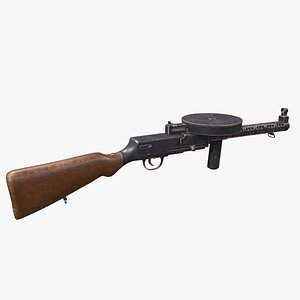 Degtyaryov PPD-30 Submachine Gun Low-poly PBR