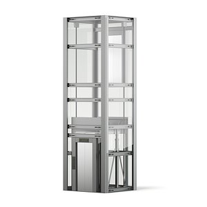 Glass Elevator 3D Model