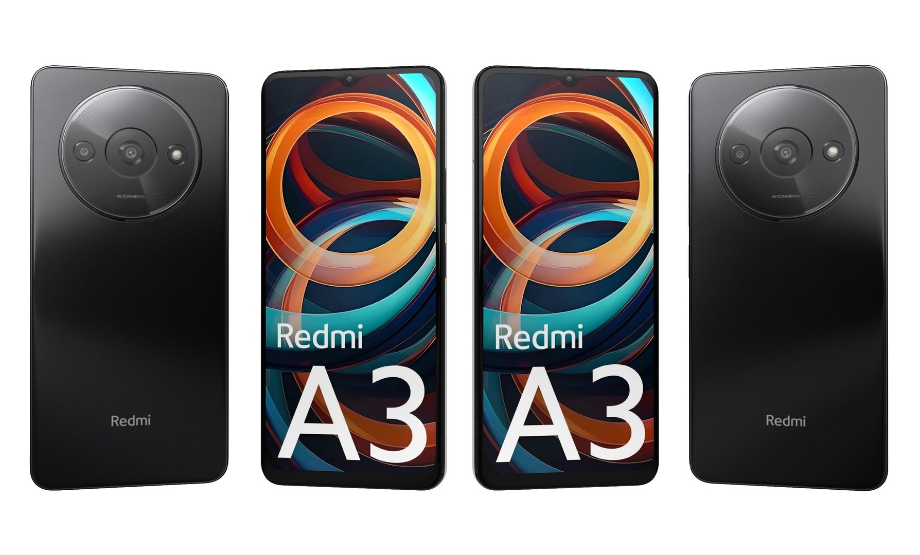 3D Xiaomi Redmi A3 Black Model - TurboSquid 2190500