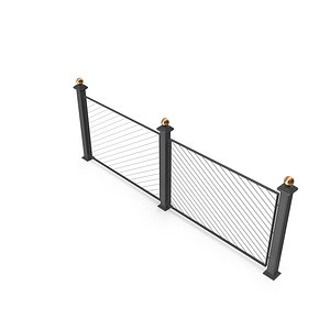 3D model Metal Fencing Barrier Models for Gardens and Sidewalk