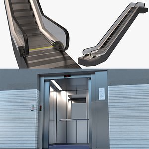 3D Elevator and Escalator