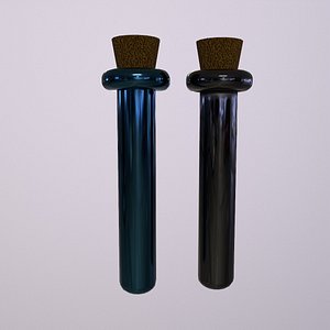 Test tube Game Ready Low Poly 3D Model model