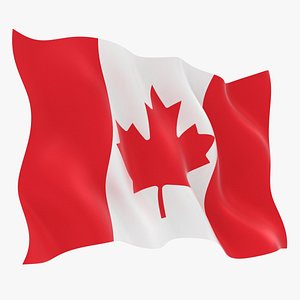 realistic canada flag 3D model