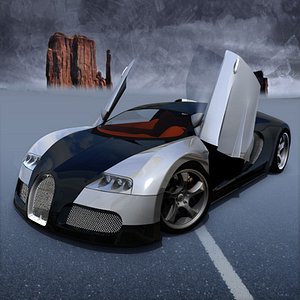 3d model bugatti veyron 2004 concept