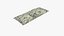 usa dollars banknotes new 3D