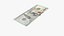 usa dollars banknotes new 3D