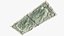 usa dollars banknotes new 3D