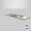 usa dollars banknotes new 3D