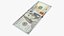 usa dollars banknotes new 3D