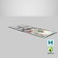 usa dollars banknotes new 3D