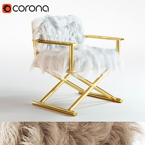 chair tibetan fur 3d model