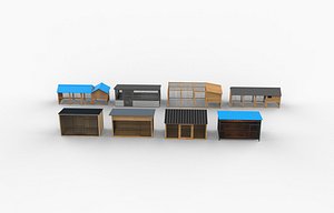 3D model cage set 3D model