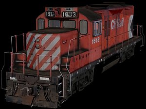 3ds max canadian locomotive