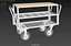 DISH TRANSPORT KITCHEN FOOD RESTAURANT ROLLING TRAY TROLLEY CART