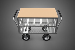 3D DISH TRANSPORT KITCHEN FOOD RESTAURANT ROLLING TRAY TROLLEY CART