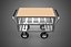DISH TRANSPORT KITCHEN FOOD RESTAURANT ROLLING TRAY TROLLEY CART