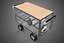 DISH TRANSPORT KITCHEN FOOD RESTAURANT ROLLING TRAY TROLLEY CART
