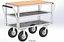 DISH TRANSPORT KITCHEN FOOD RESTAURANT ROLLING TRAY TROLLEY CART