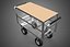 DISH TRANSPORT KITCHEN FOOD RESTAURANT ROLLING TRAY TROLLEY CART