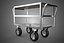 DISH TRANSPORT KITCHEN FOOD RESTAURANT ROLLING TRAY TROLLEY CART