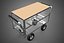 DISH TRANSPORT KITCHEN FOOD RESTAURANT ROLLING TRAY TROLLEY CART