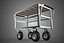 DISH TRANSPORT KITCHEN FOOD RESTAURANT ROLLING TRAY TROLLEY CART