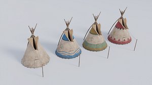Teepee with 4K and 2K Textures
