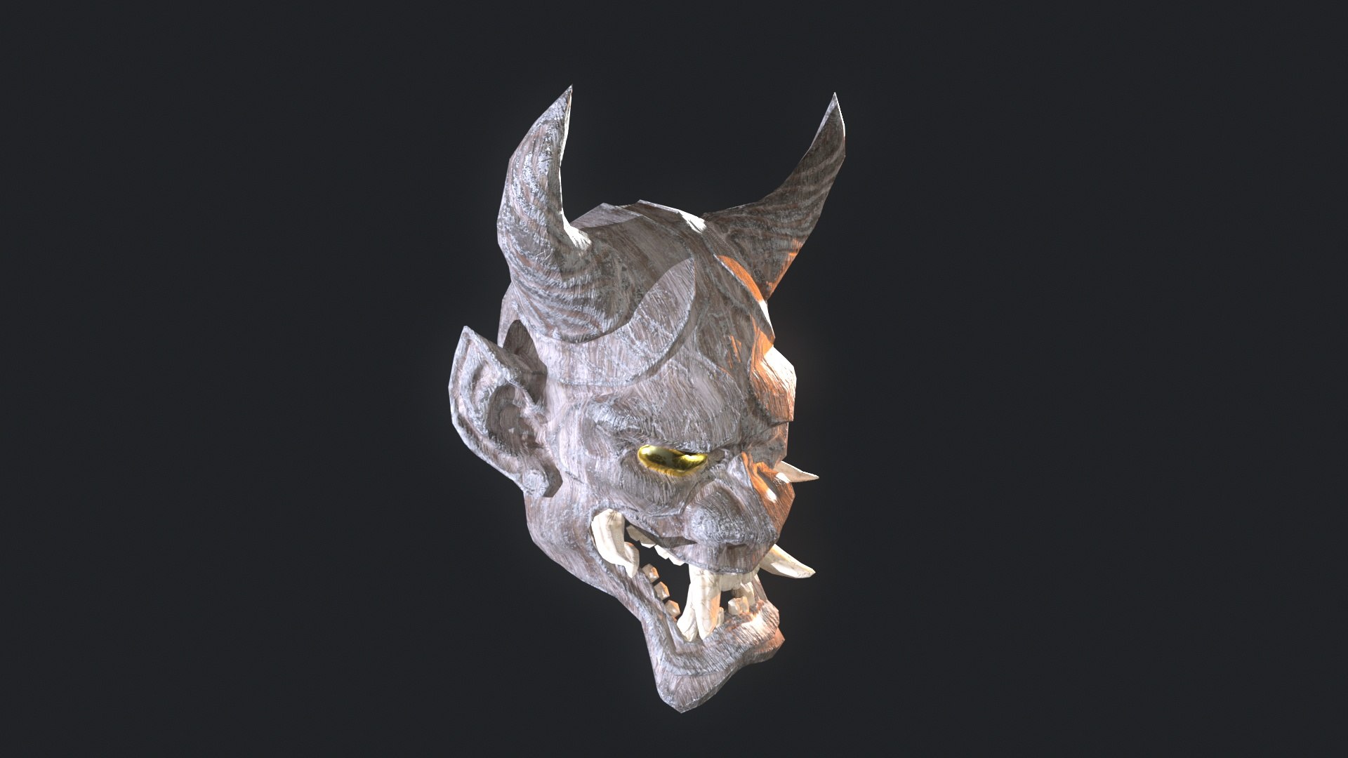 Ancient Japanese Demon Mask 3D Model - TurboSquid 2184698