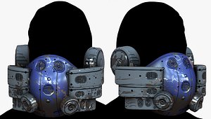 3D 3D Gas mask respirator scifi futuristic