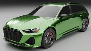 Highly Detailed Audi RS6 3D Model 3D