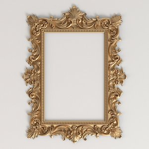 carved classic frame 3D model