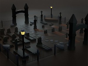 Low-Poly Graveyard Kit
