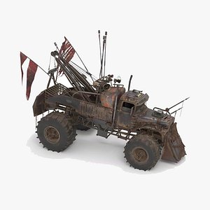Wasteland Monster Tow Truck Modified Vehicle Low-poly