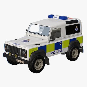Realistic UK Police Land Rover Defender 90