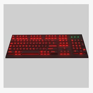 Keyboard with rgb lights 3D model