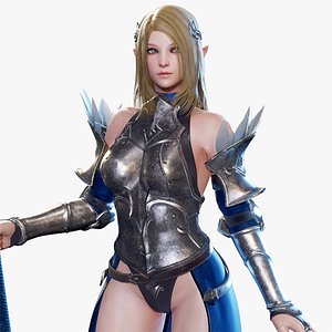 Elf Paladin - Game Ready