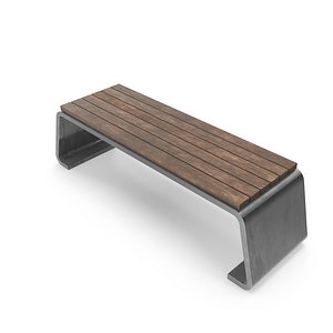 Weathered Outdoor Park Bench 19