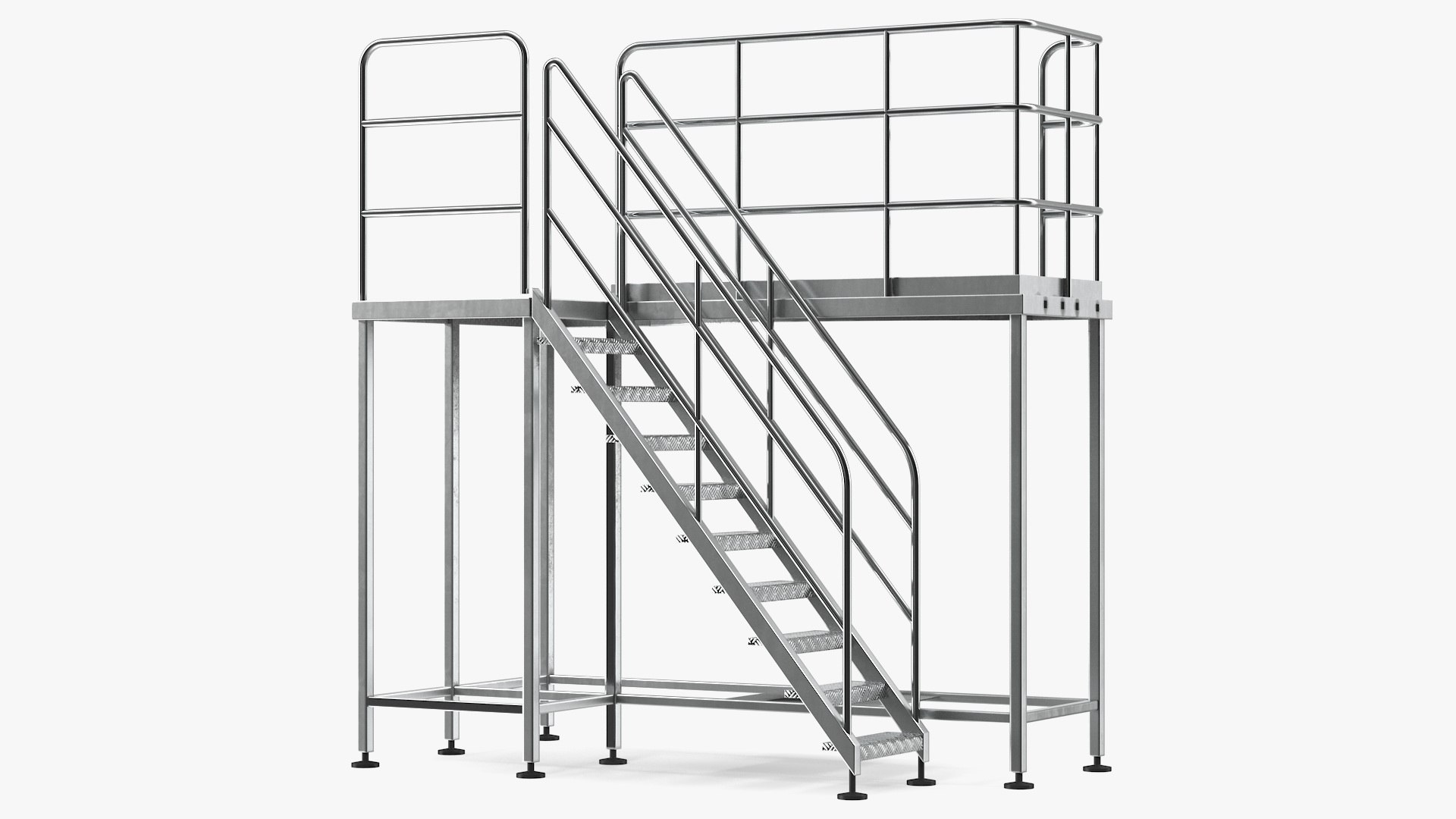 Rooftop Access Platform 3D model preview